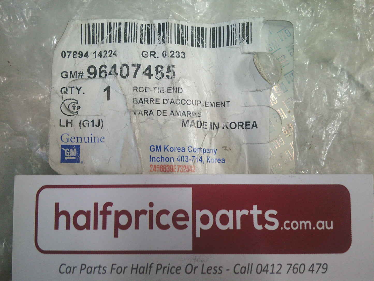 Daewoo Lacetti/Nubira Genuine Left Hand Front Steering Tie Rod End - New Part