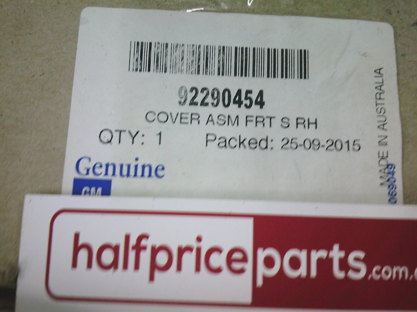 Holden VE Commodore Right Hand Front Upper Door Moulding Trim (Black) - New Part