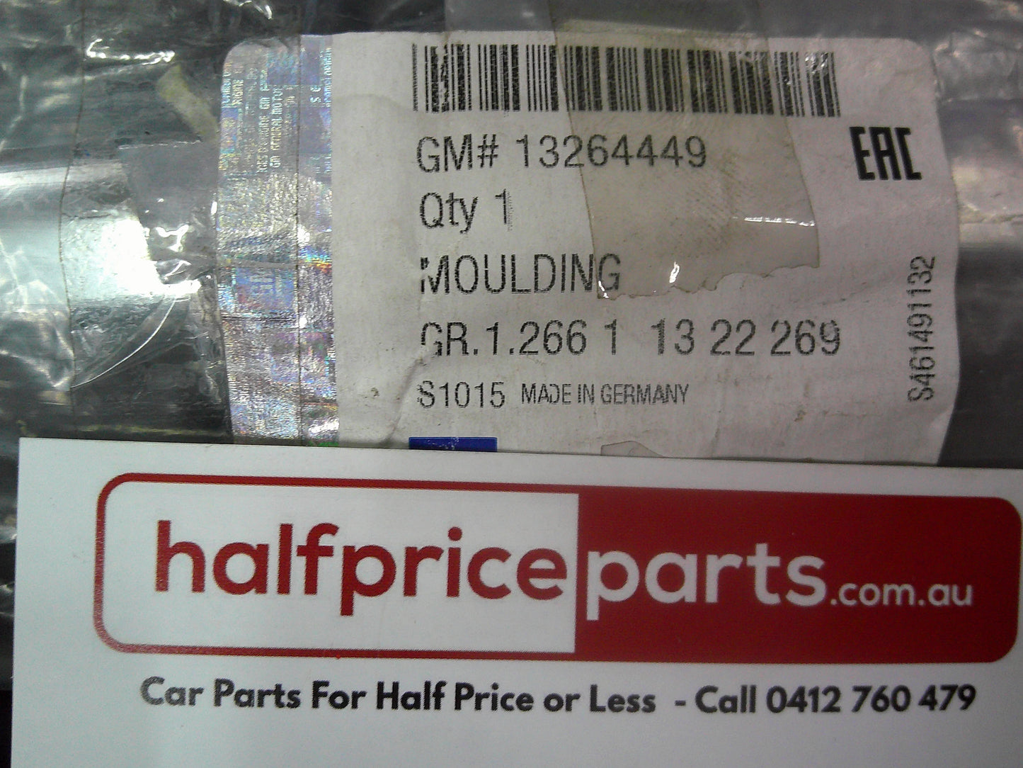 Holden Insignia Genuine Left Hand Front Upper Chrome Grill Moulding New Part