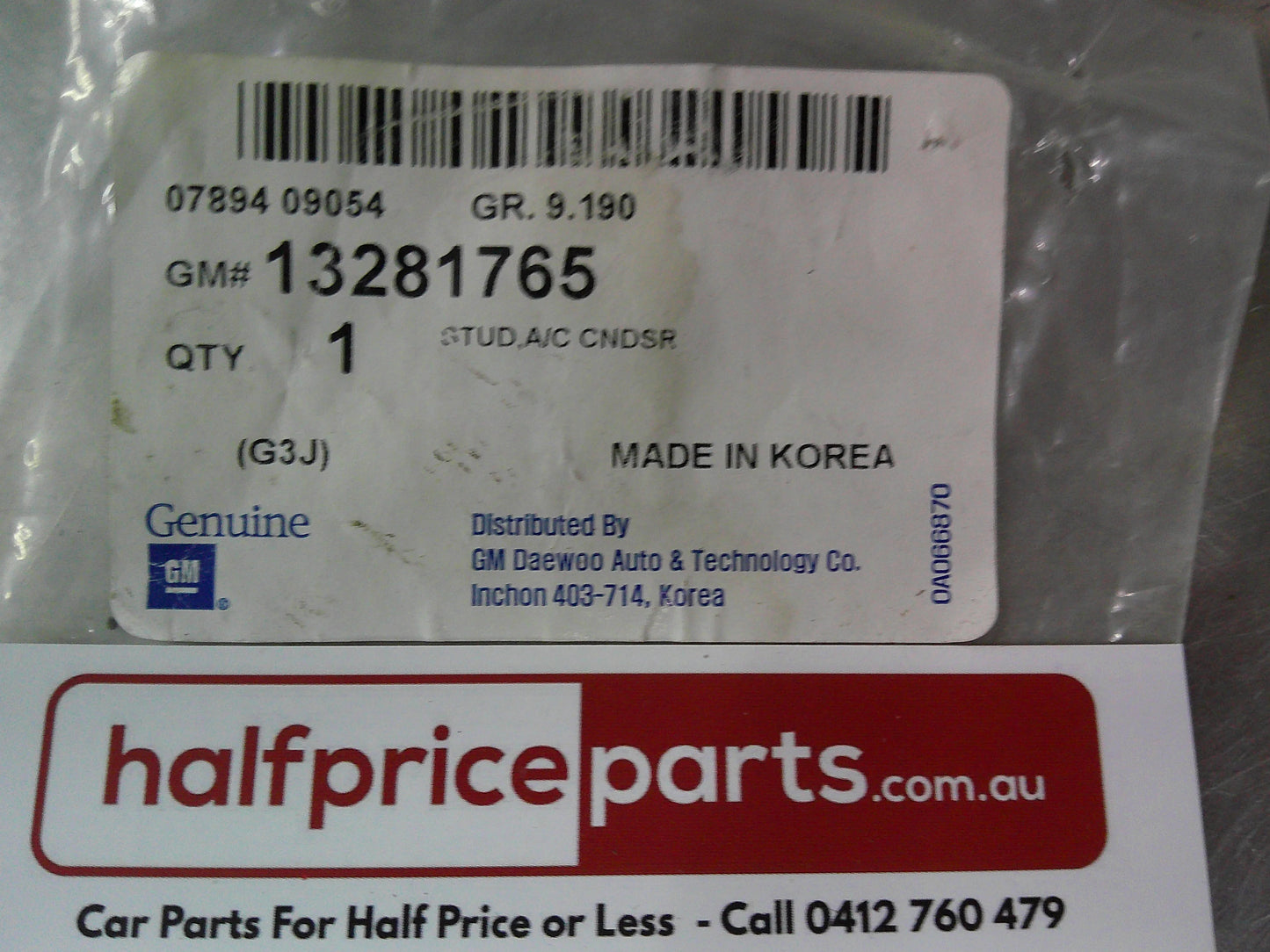 Holden JH Cruze/ZB Commodore/Malibu Genuine Air Conditioner Condenser Stud New Part.