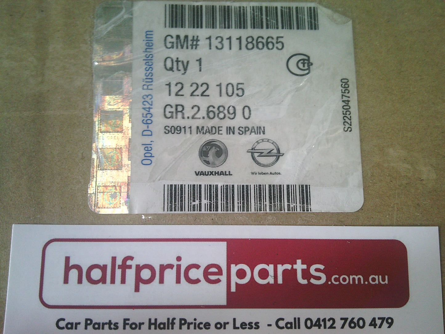 Holden Barina XC 3/5 Door Genuine Left Hand Rear Bumper Reflector New Part.