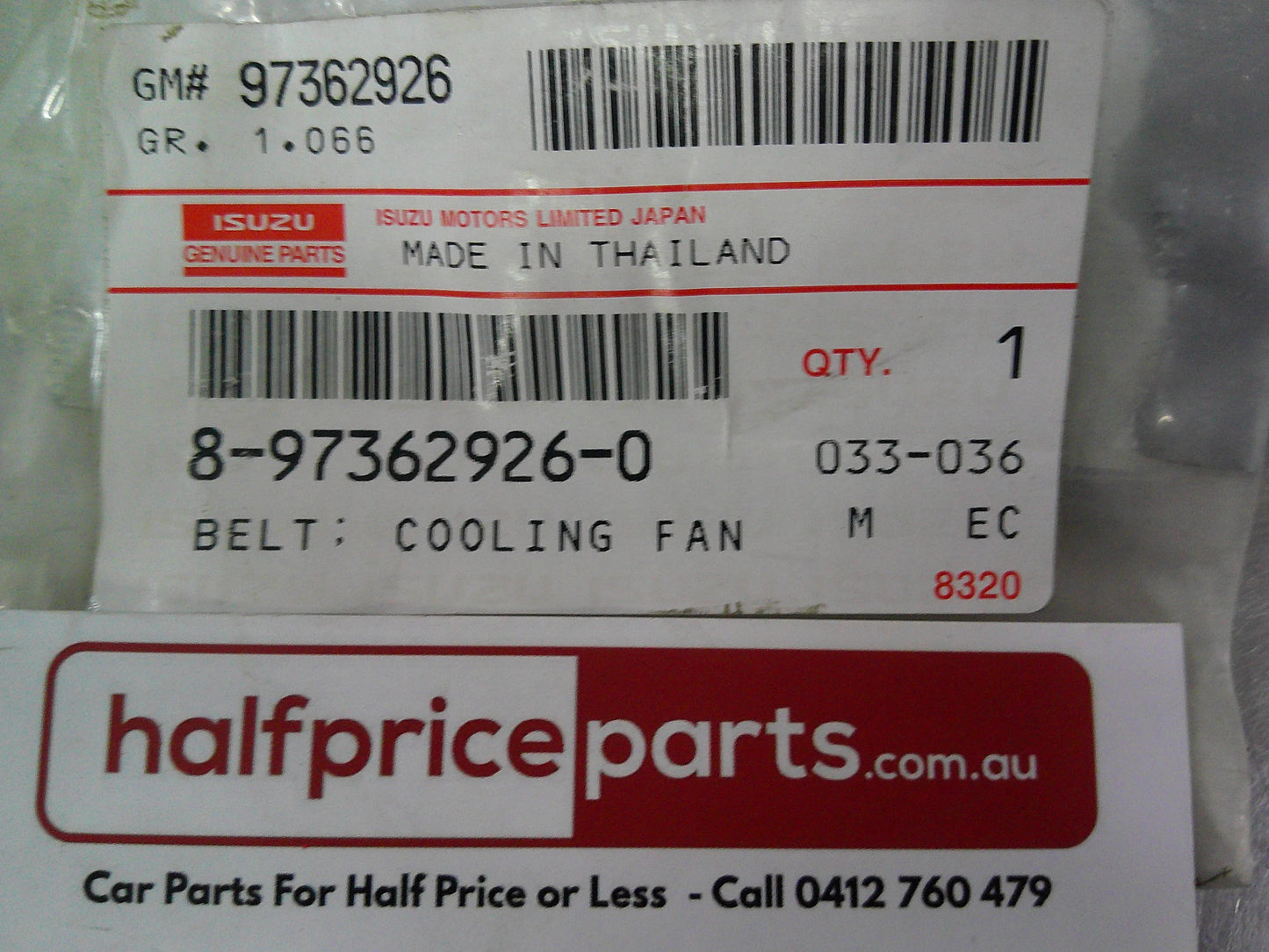 Holden RC Colorado/RA Rodeo 3.0Ltr Diesel Genuine Alternator Belt New Part