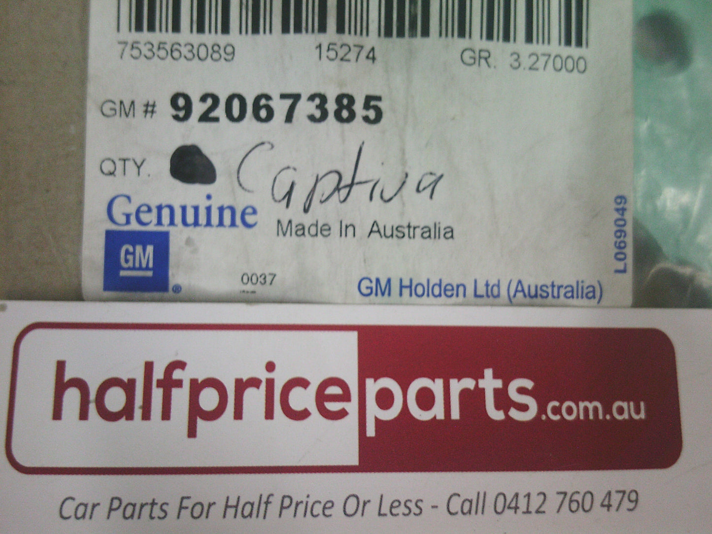 Holden CG Captiva Genuine Intake Manifold Gasket - New Part