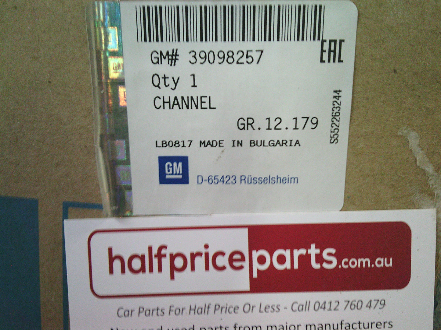 Holden BK Astra Genuine Right Hand Rear Upper Door Trim and Glass New Part