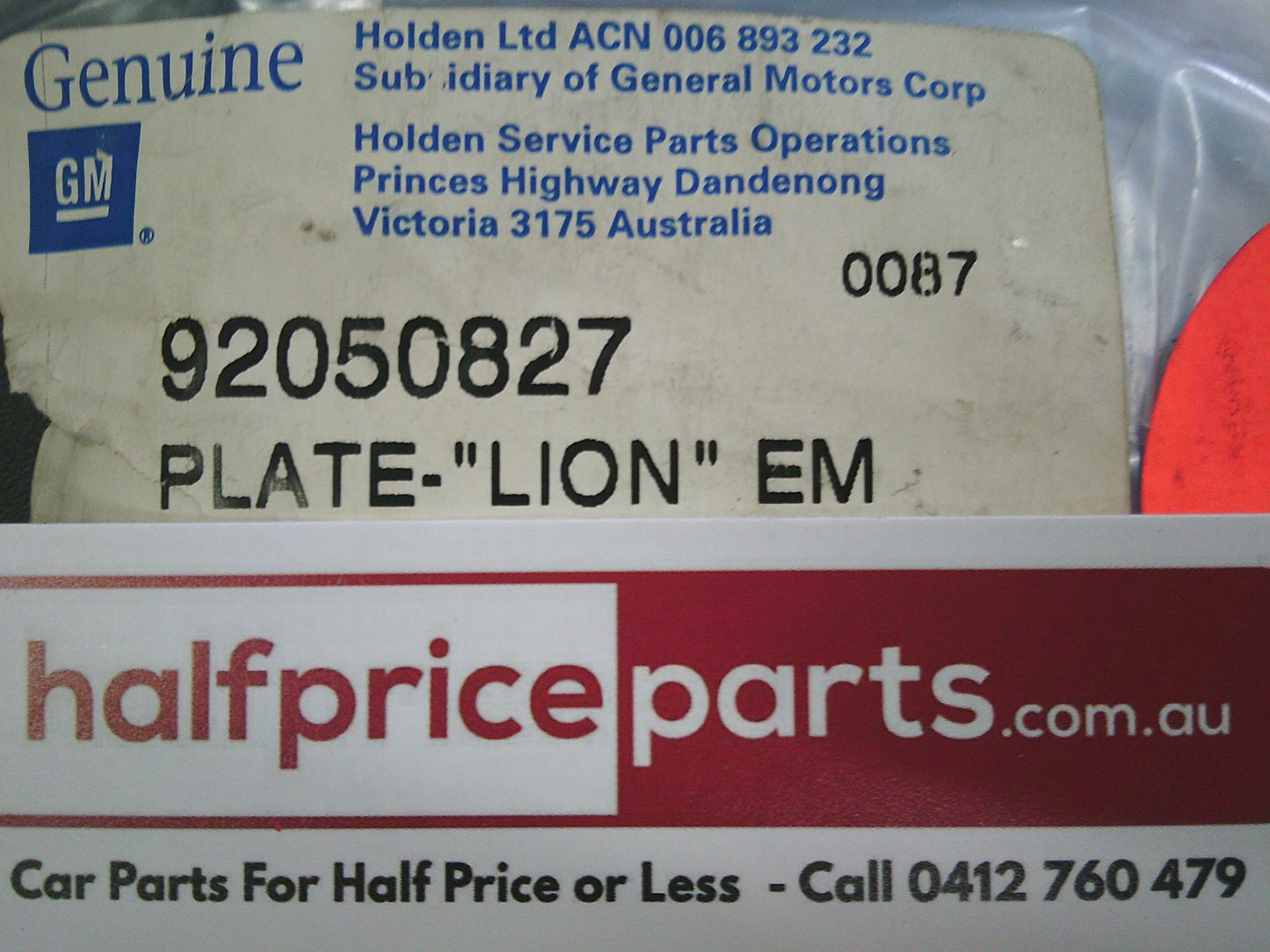 Holden VS Commodore Genuine Tail Gate Chrome Emblem New Part