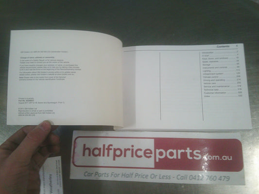 Holden VE Commodore Series 2 Genuine Owners Handbook New Part