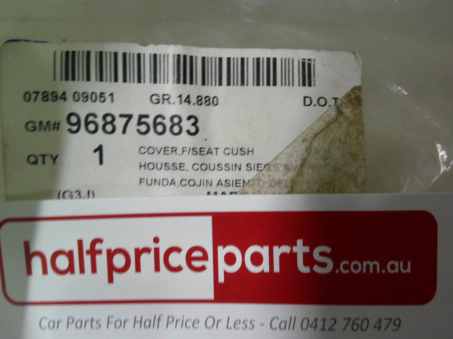 Holden JG Cruze Genuine Leather Seat Trim New Part