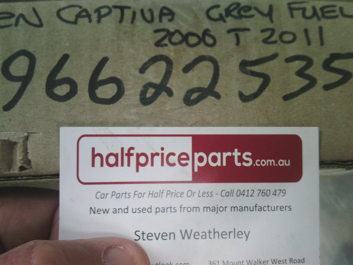 Holden CG Captiva Genuine Fuel Door Assembly (Factory Grey)) New Part