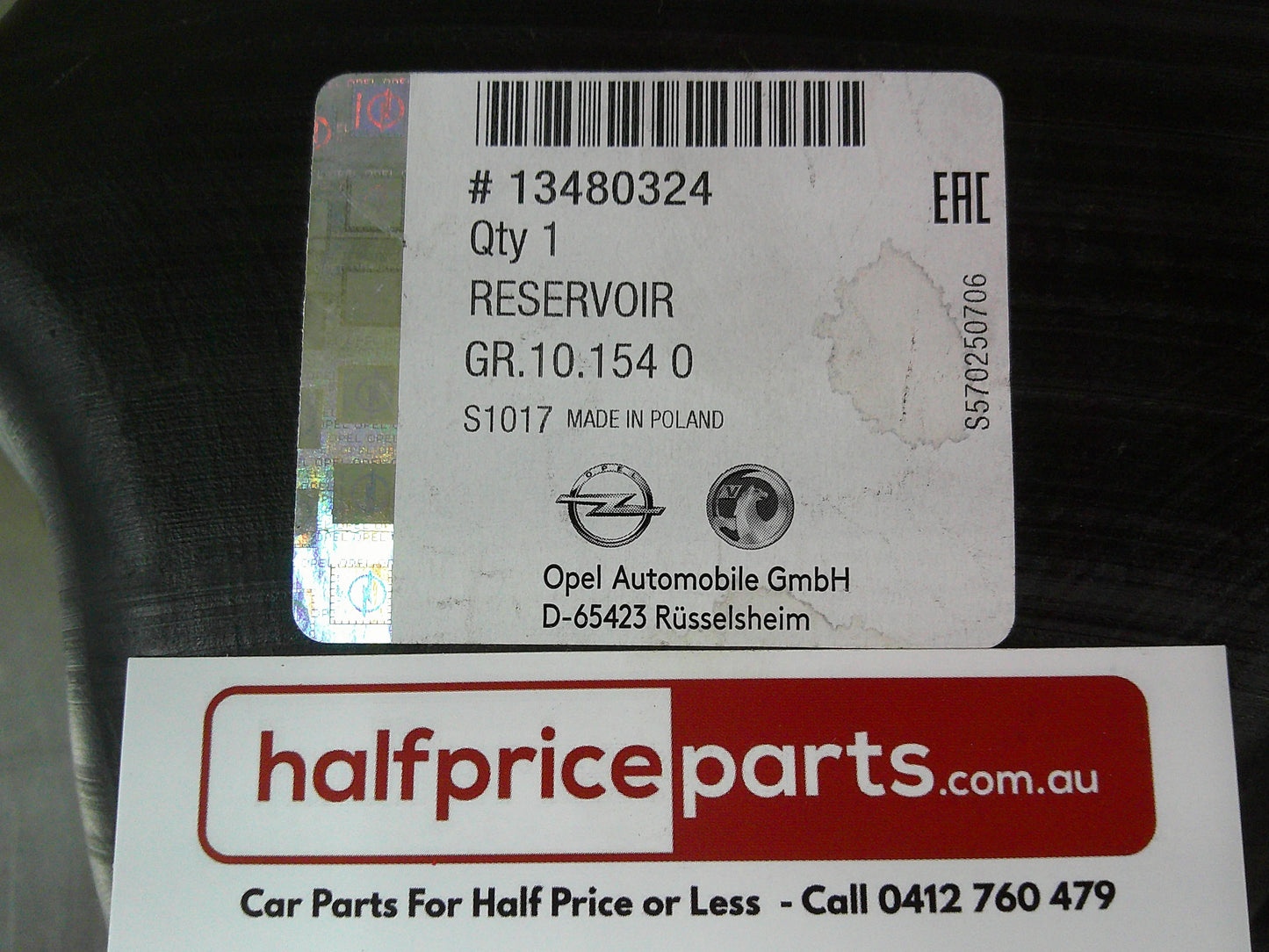 Holden ZB Commodore Genuine Windscreen Washer Reservoir New Part