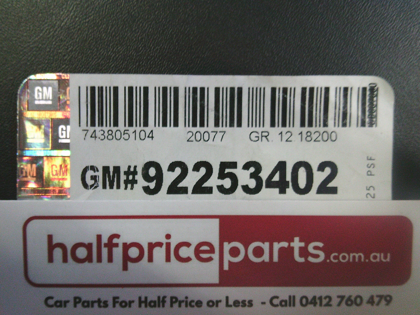 Holden VE Commodore/ WM Caprice/Statesman Genuine SIDI Ethanol Flex Fuel Badge New Part