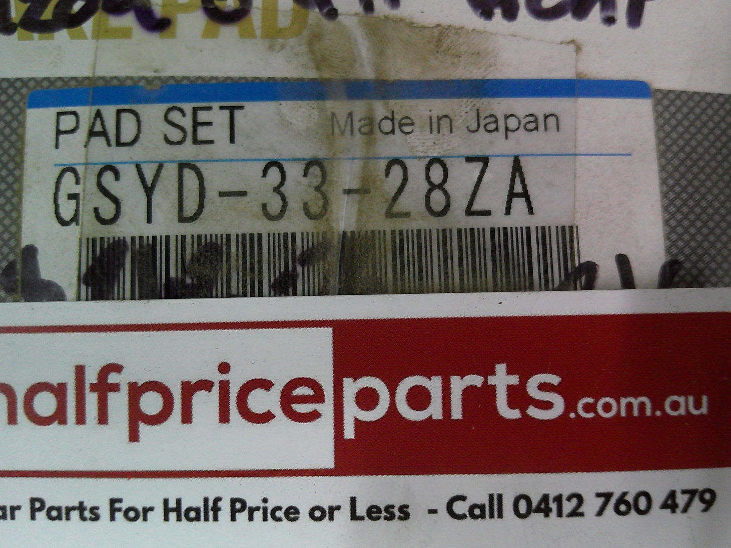 Mazda GH 6 Sedan/Wagon Genuine Front Brake Pad Set New Part