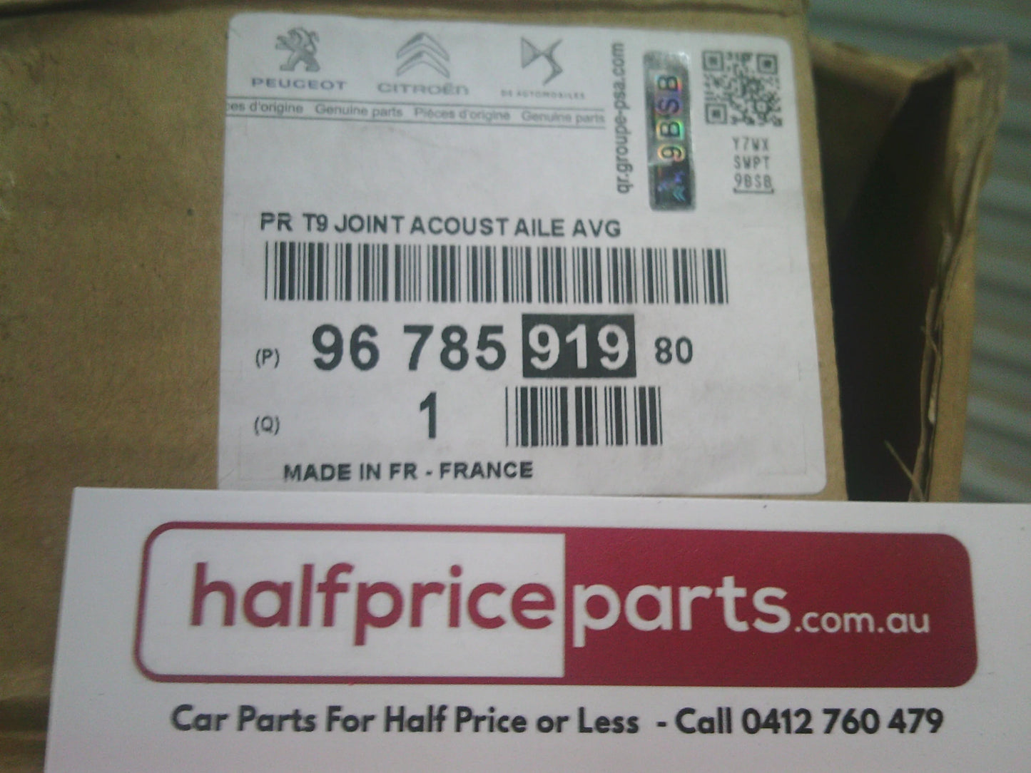 Peugeot 308 T9 Genuine Left Hand Front Soundproof For Guard New Part