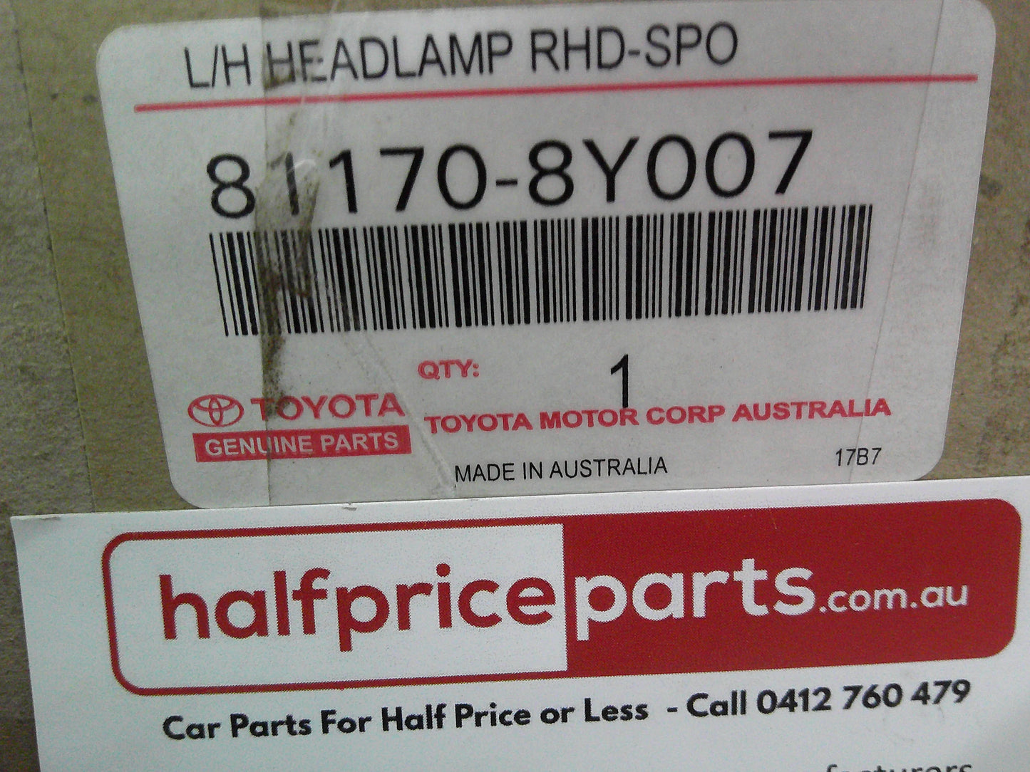 Toyota Camry ACV40 Genuine Left Hand Front Head Light Assembly New Part