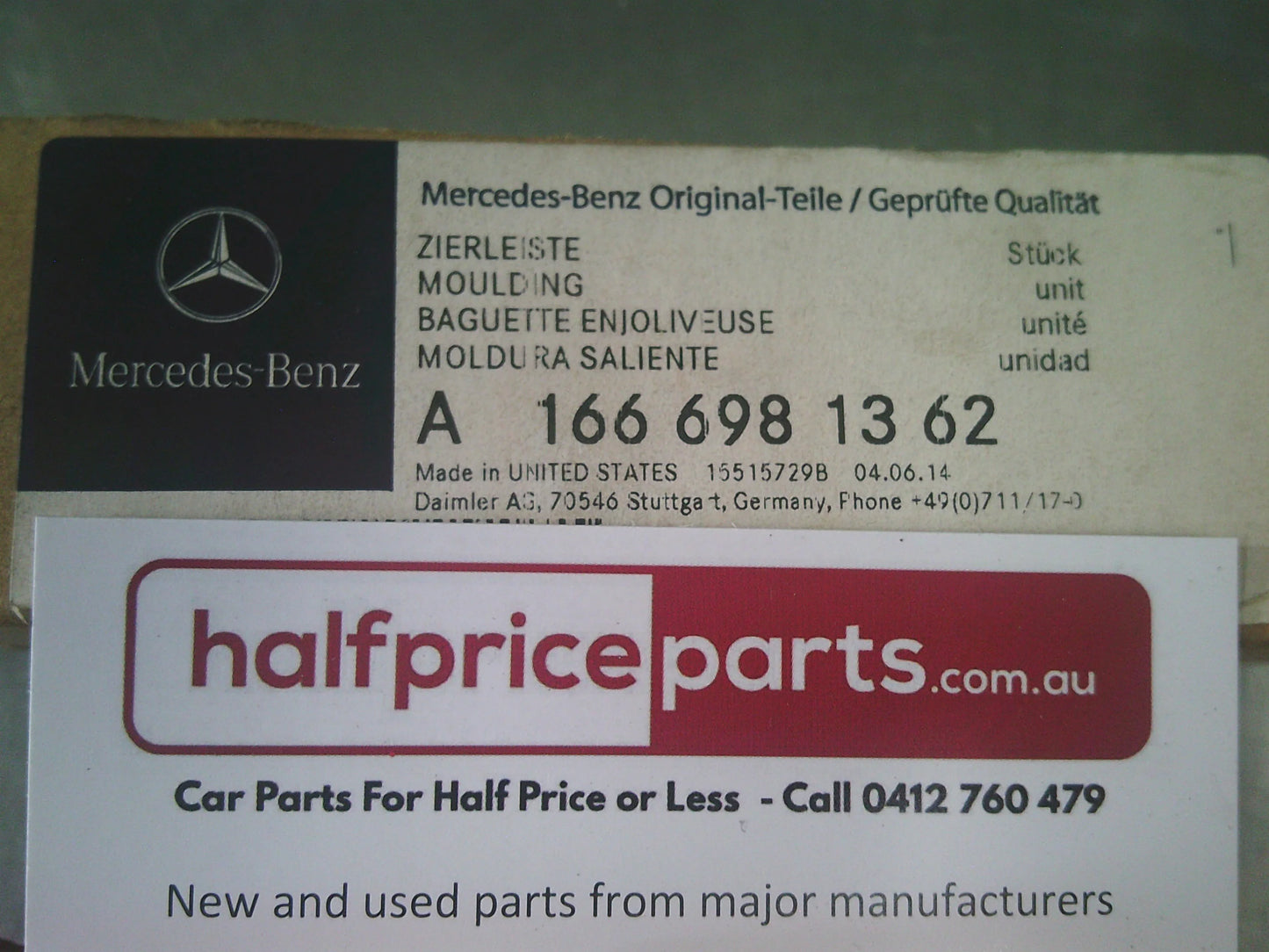 Mercedes Benz ML350/GLE400 W166 Genuine Front Left Hand Door Rocker Cover Moulding Trim New Part