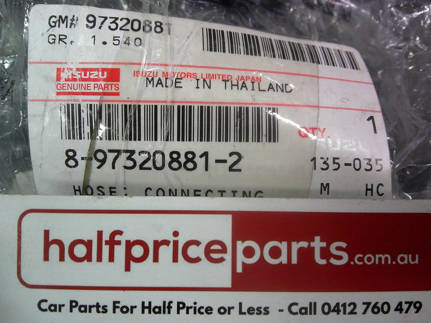 Holden RA Rodeo/RC Colorado/Isuzu D-Max Genuine No2 Air Cooling Hose New Part