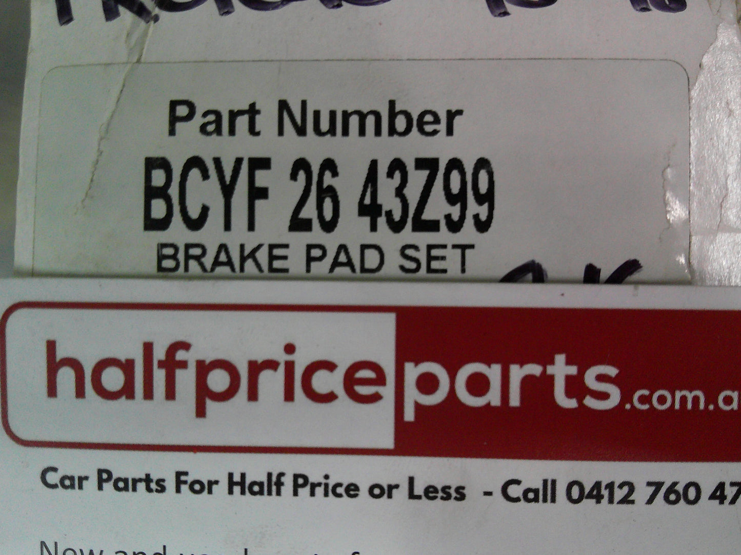 Mazda Protege Genuine Rear Brake Pads New Part