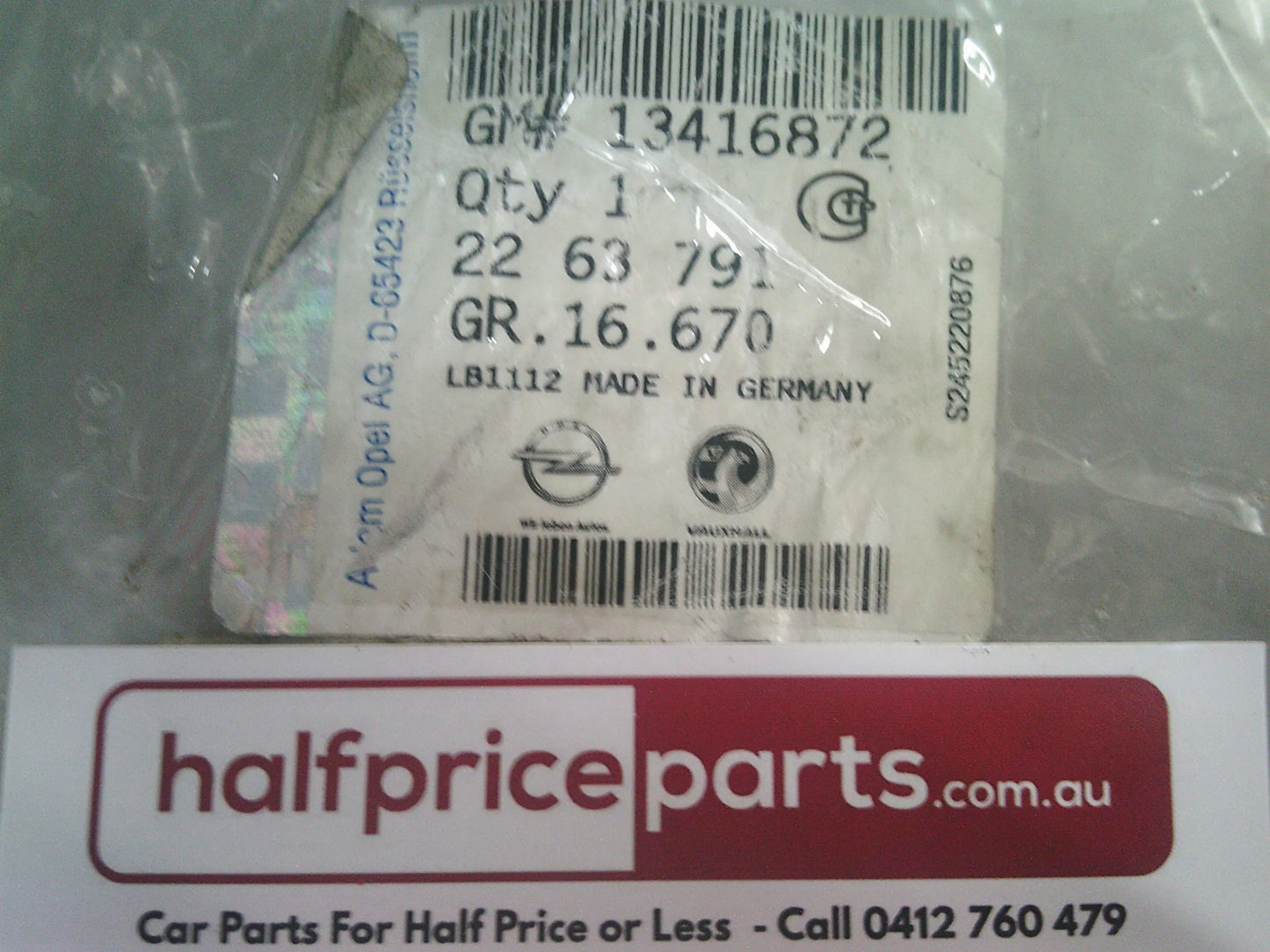 Holden Astra-J Genuine Drivers Front Side Outer Seat Trim New Part