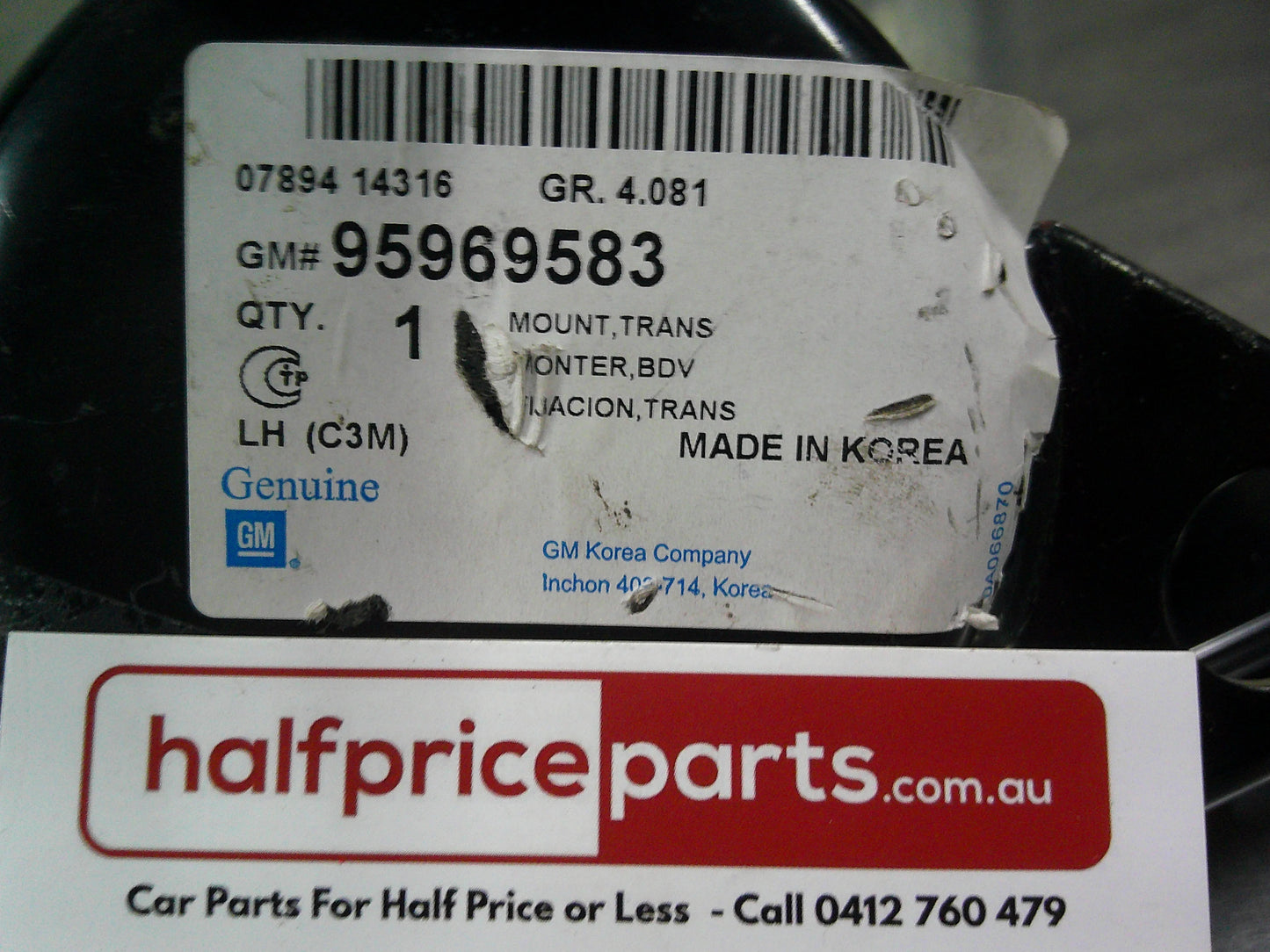 Holden MJ Barina Spark Hatch Back Genuine Left Hand Front Engine Mount New Part