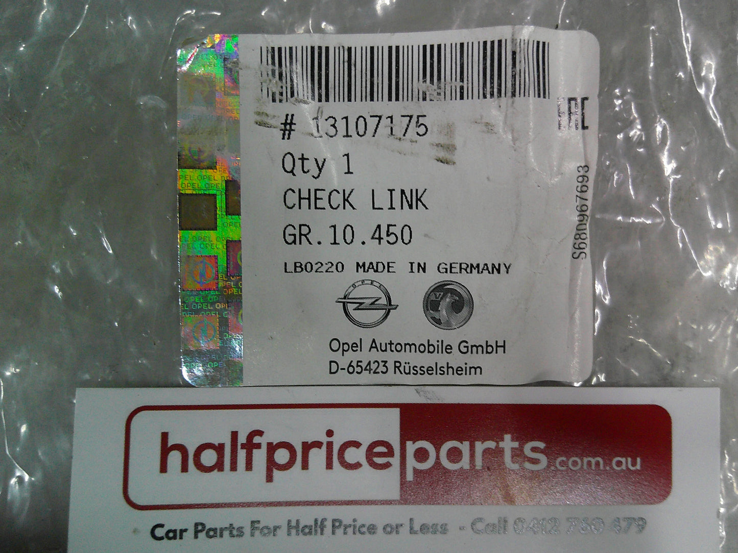 Holden AH Astra Genuine Right Hand Front Door Check Strap (Stopper) New Part