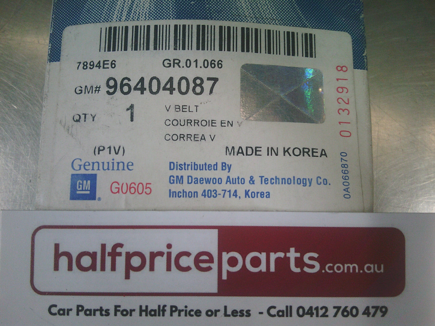 Holden Epica 2.0Ltr Petrol Genuine Drive Belt - New Part