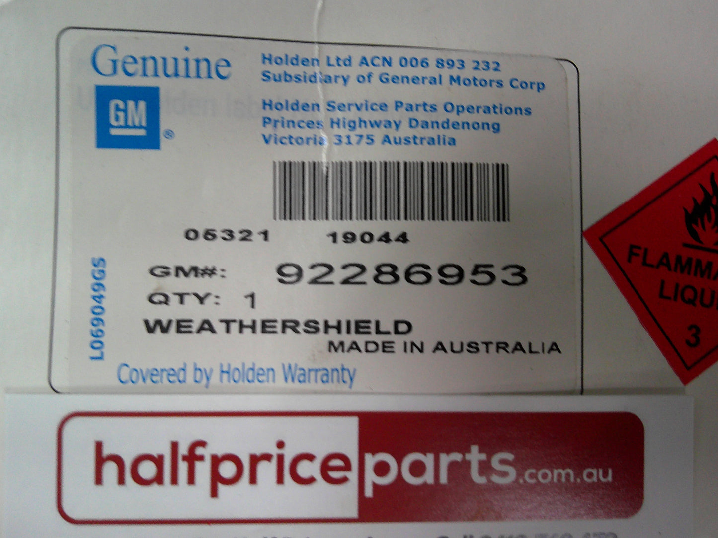 Holden CG Captiva Series 2 Genuine Front Weather shields New Part