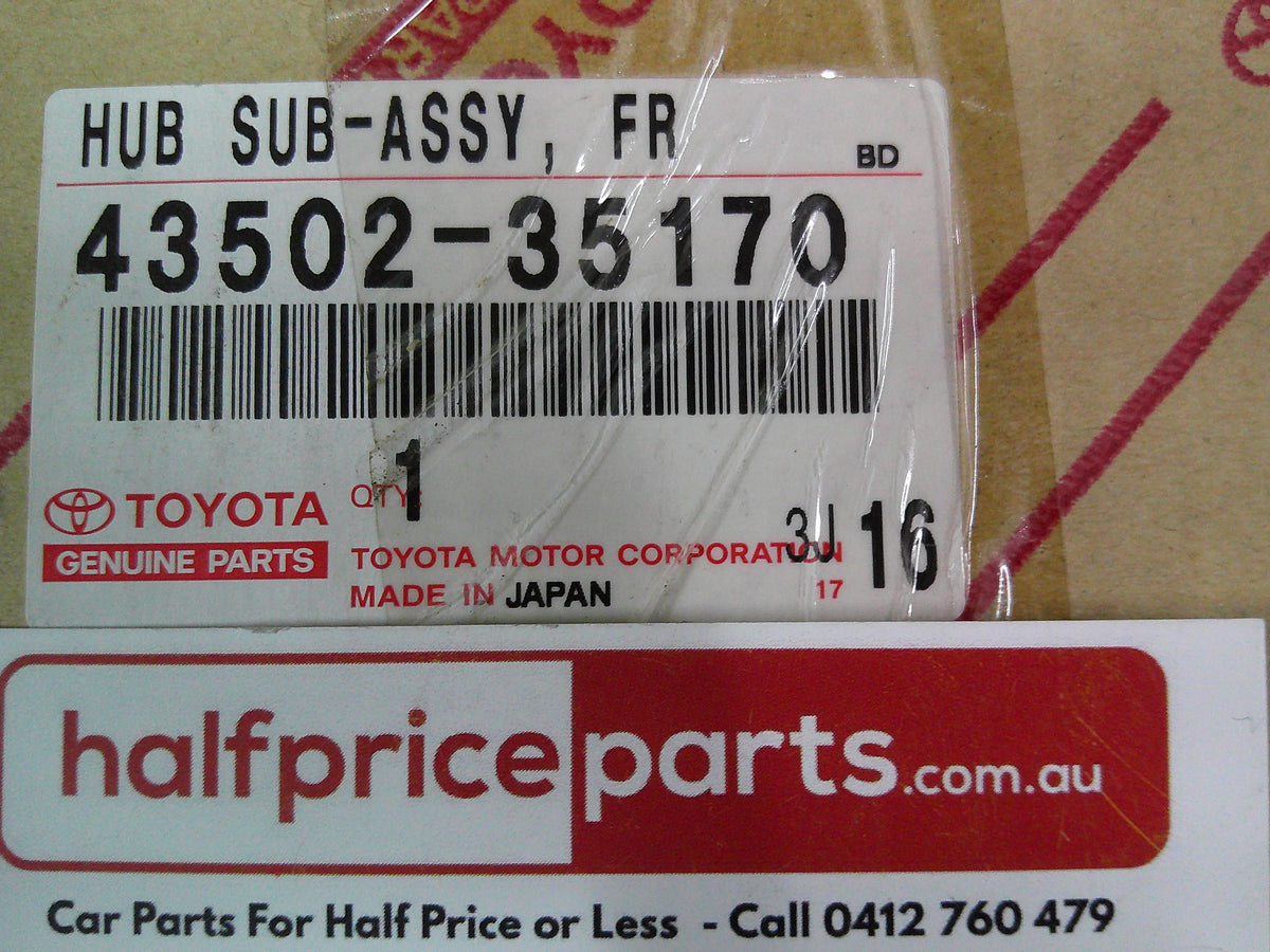 Toyota Prado RZJ95 Series Genuine Front Brake Hub Assembly New Part