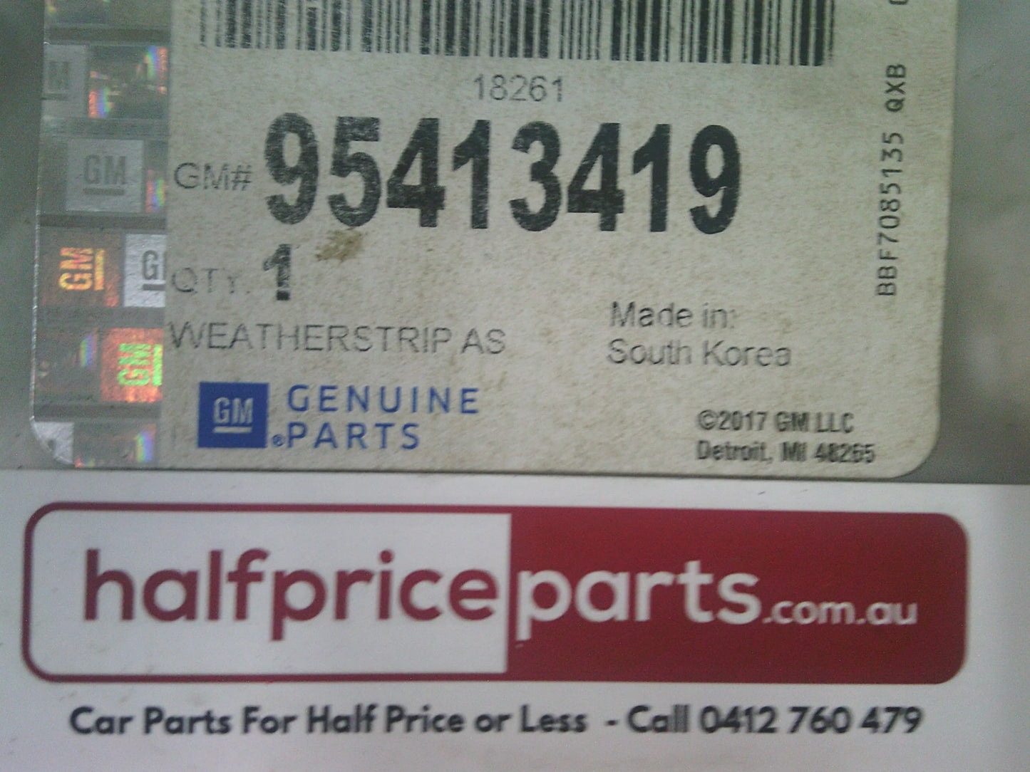 Holden CG Captiva Genuine Rear Lower Tail Gate Weather Seal New Part