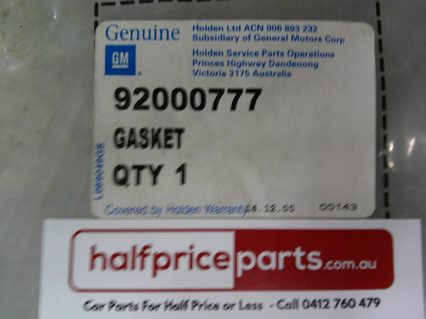 Holden Genuine Automatic Transmission TH180 Trimatic 3L30 3sp Hydraulic RWD Gasket New Part