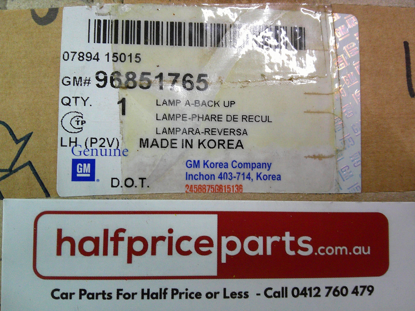 Holden Epica Genuine Left Hand Inner Tail Light Assy New Part