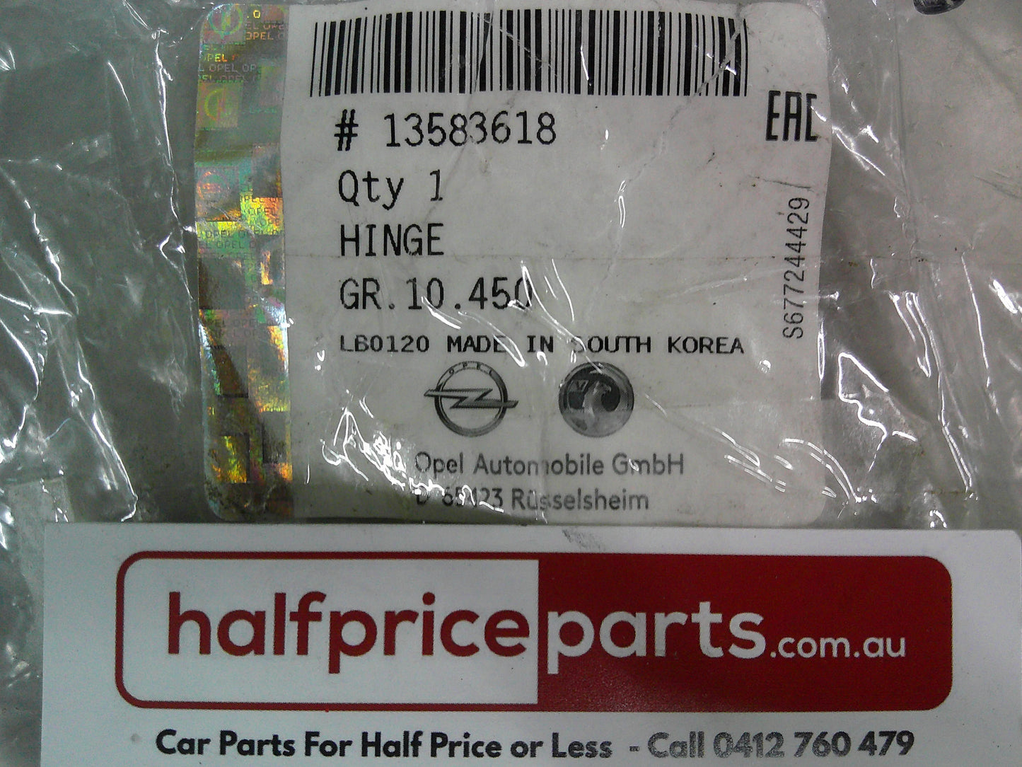 Holden Equinox/Acadia/Malibu/Volt Genuine Front Right Upper Or Lower Door Hinge New Part