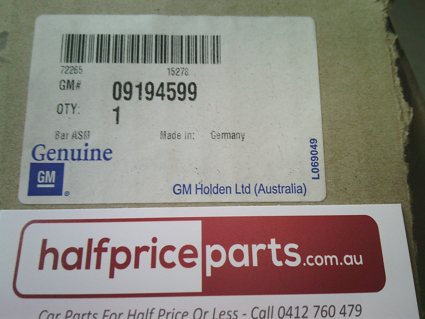 Holden TS Astra Convertible Genuine Rear Bumper Bar Absorber New Part