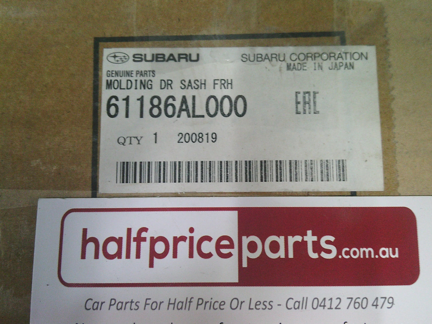 Subaru Outback/Legacy Genuine Right Hand Front Door Panel Rear Slide Door Sash New Part