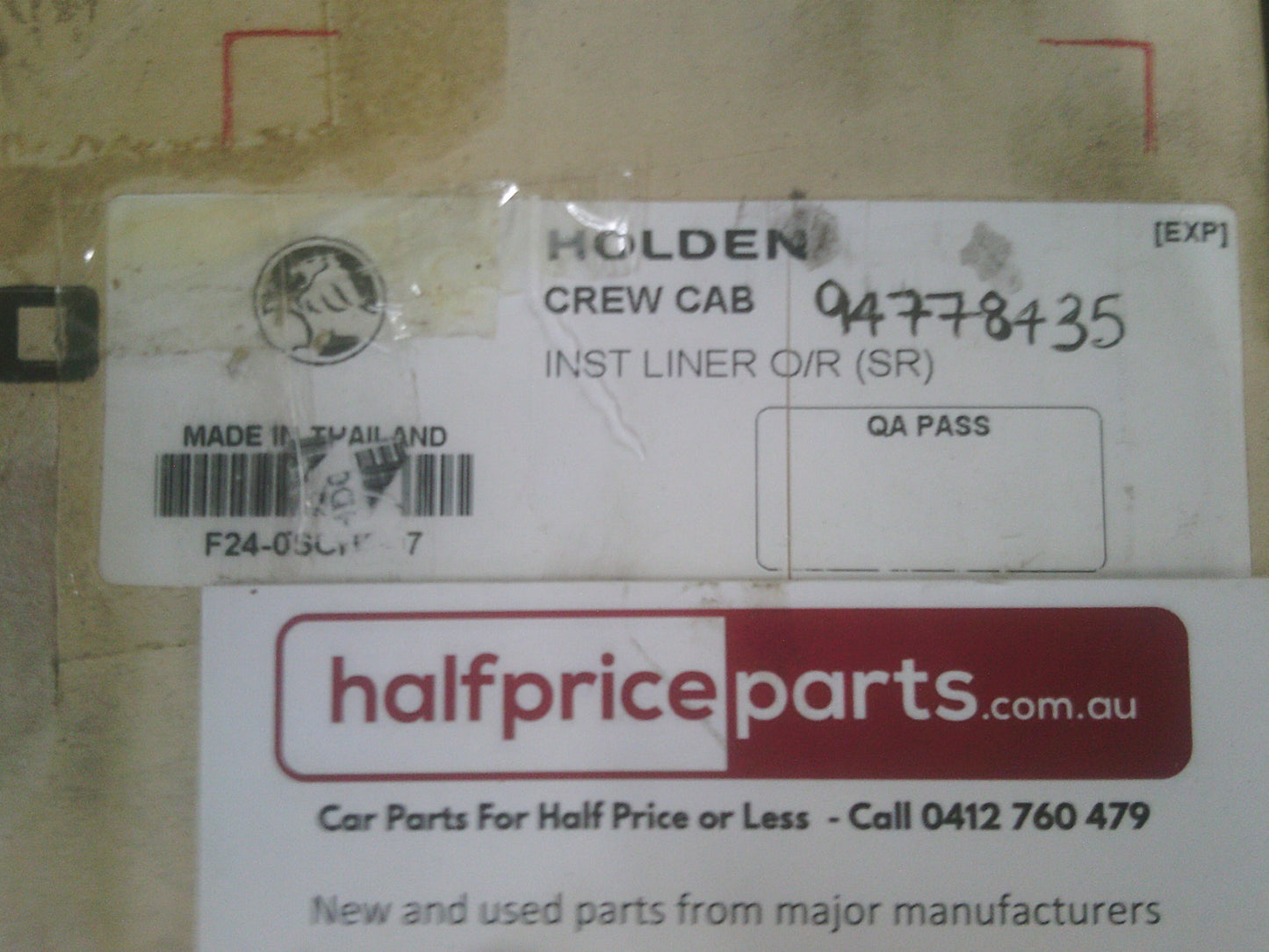 Holden Colorado RG Genuine Over Rail Tub Liner Fitting Kit New Part