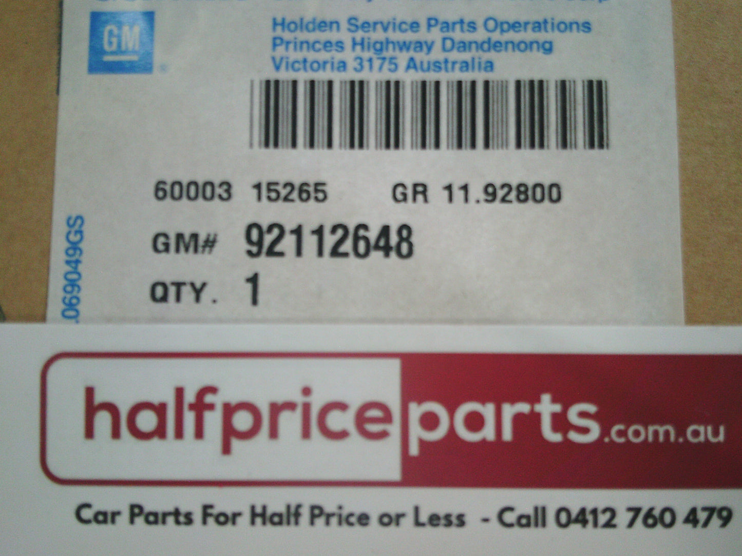 Holden VY/VZ Adventra AWD CX6-CX8 Genuine Fog Light Assembly New Part