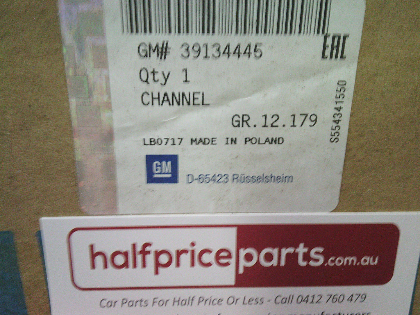 Holden ZB Commodore Genuine Right Hand Rear Weather Strip With Glass New Part