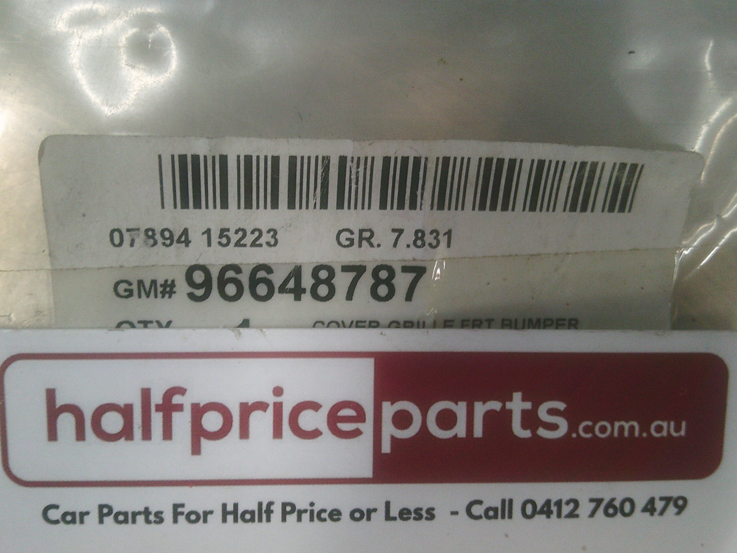 Holden TK Barina Genuine Front Bumper Outer Grille Cover Left Hand New Part