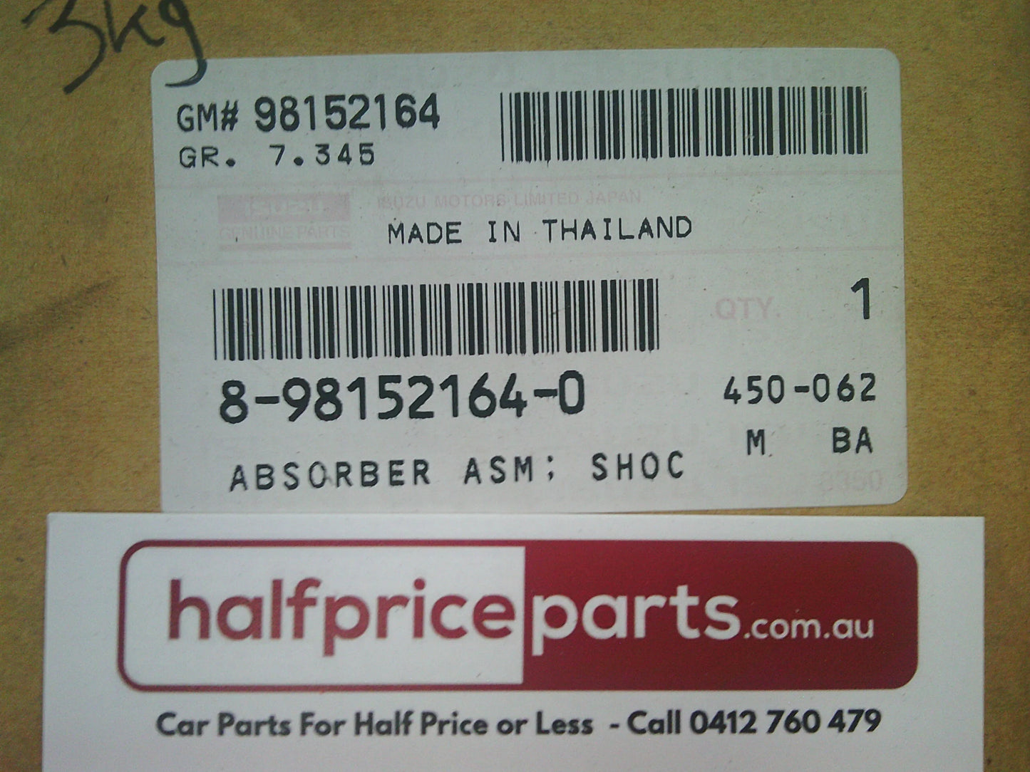 Holden RA Rodeo/RC Colorado Genuine Front Shock (1 Only) New Part
