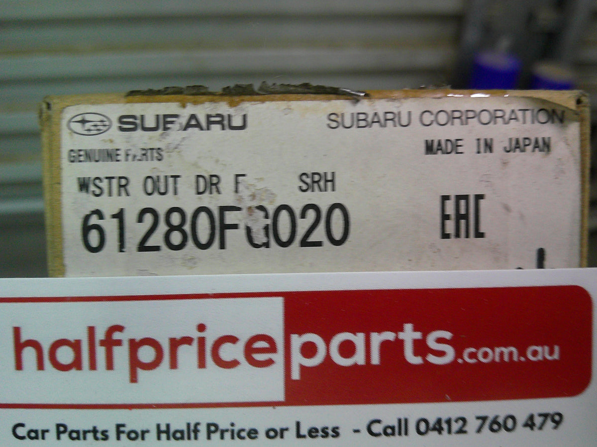 Subaru WRX/STI/Impreza Genuine Right Hand Front Door Outer Chrome Weather Belt Moulding New Part