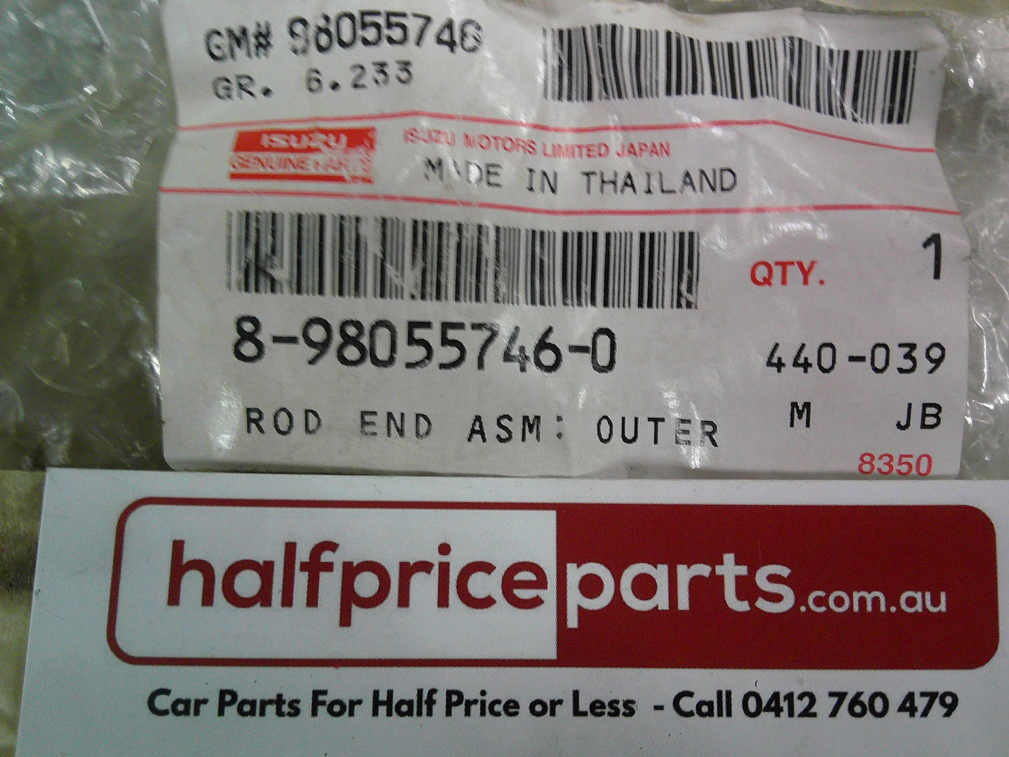 Isuzu D-Max Genuine Left Hand Front Tie Rod End New Part