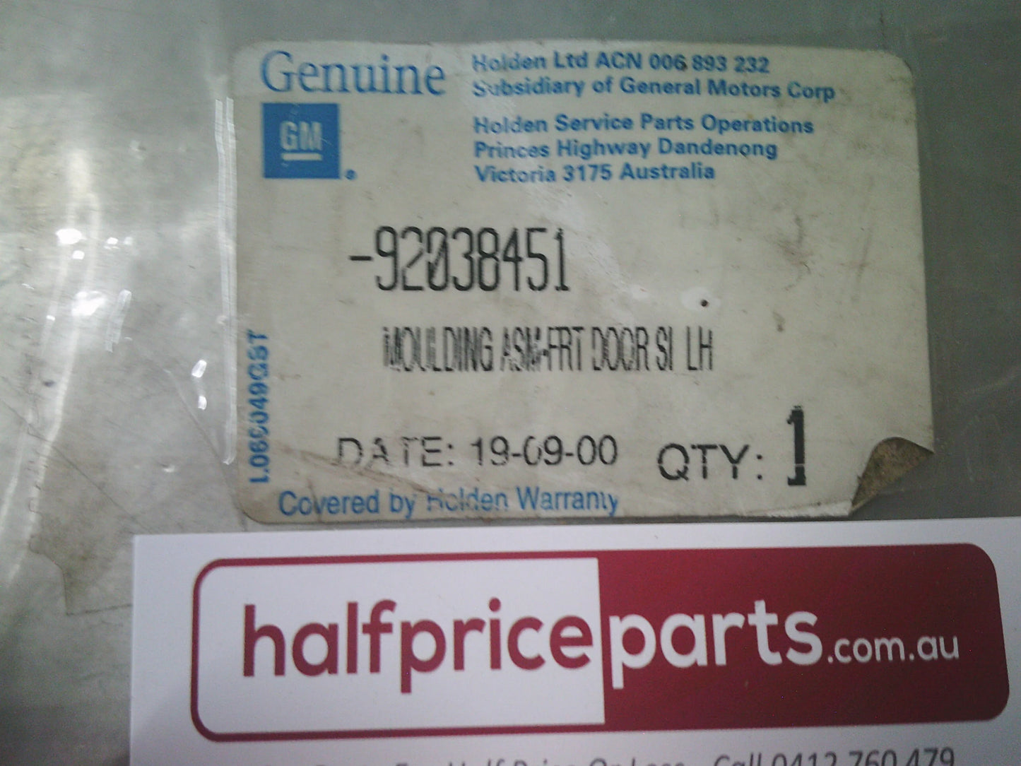 Holden VQ Statesman Left Hand Front Door Side Moulding New Part