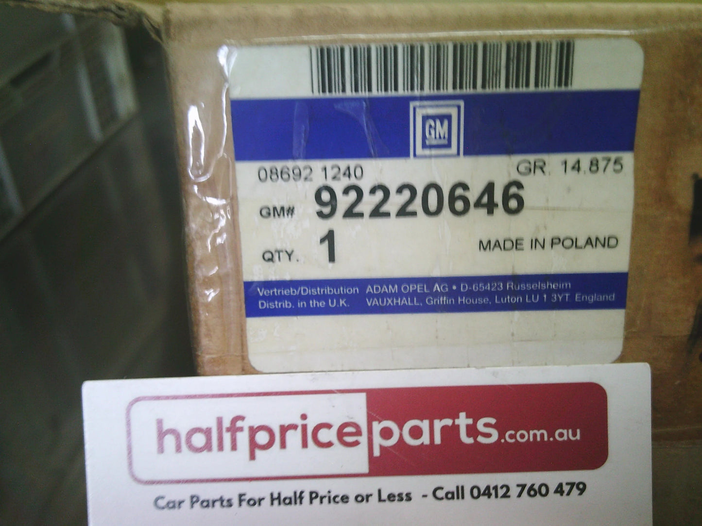 Holden HSV/Monaro/VE Commodore Genuine Left Hand Inflator Curtin Air Bag Module New Part