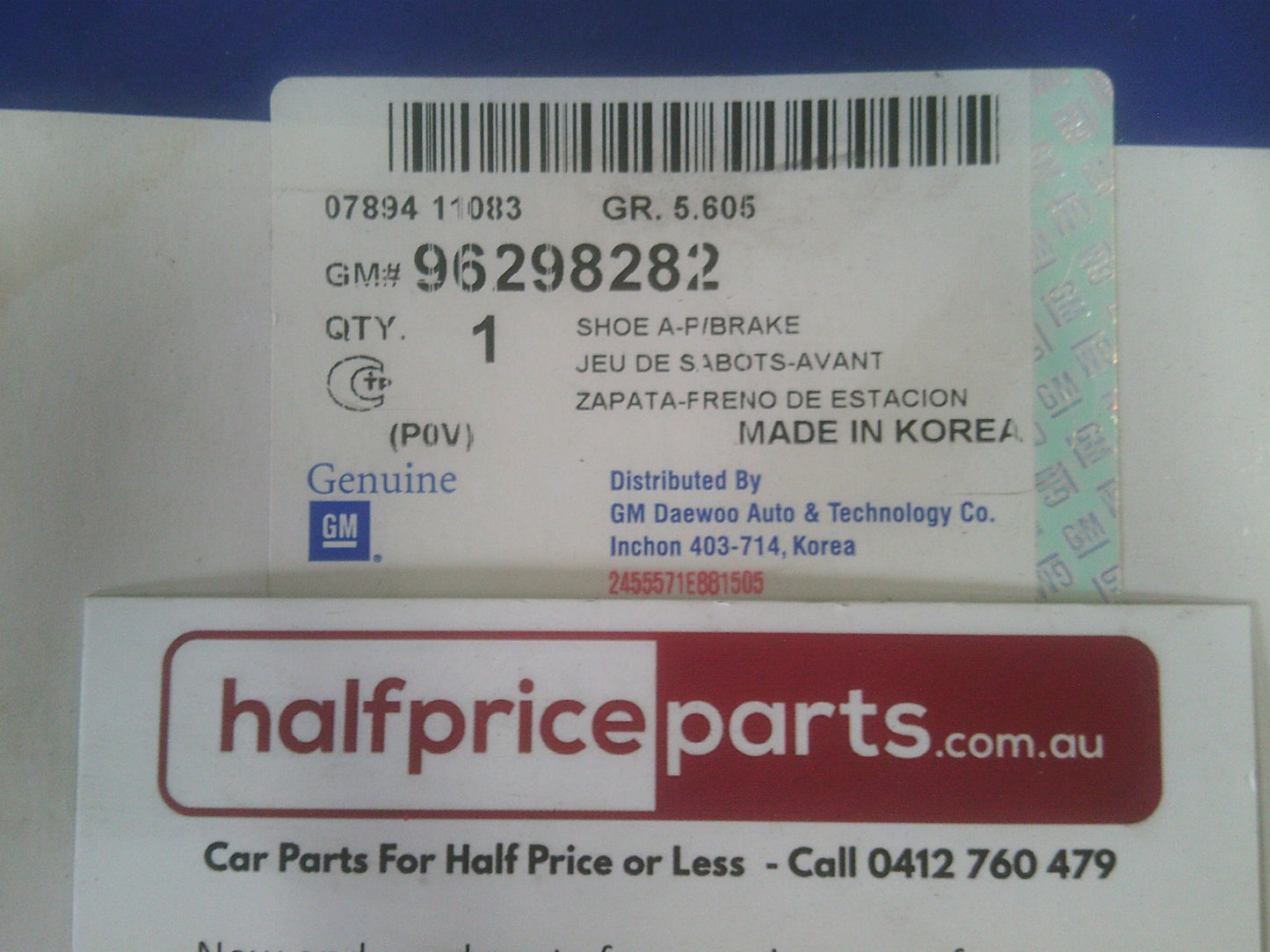 GM Genuine Brake Shoe Suits Daewoo Nubira/Leganza/Tacuma New Part
