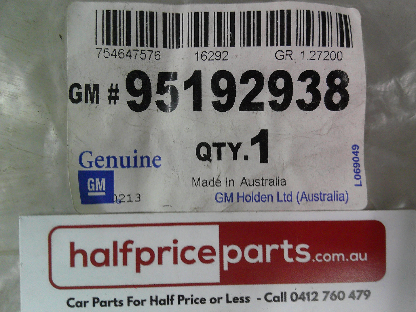 Holden JH Cruze Genuine Right Hand Radiator Air Buffer New Part