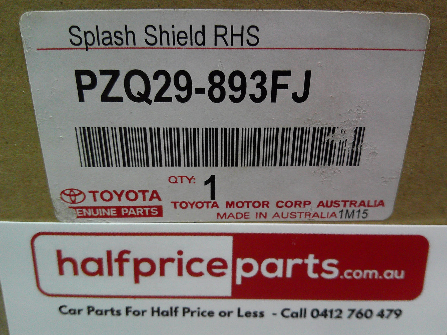 Toyota FJ Cruiser Genuine Right Hand Front Splash Shield Kit Only New Part