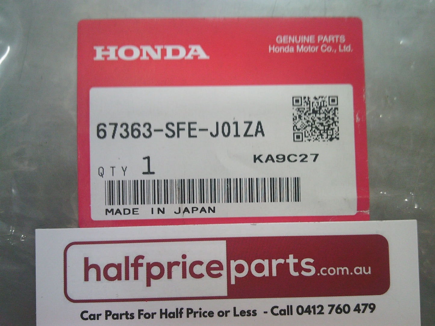 Honda Odyssey Genuine Front Left Hand Door Outer Tape New Part