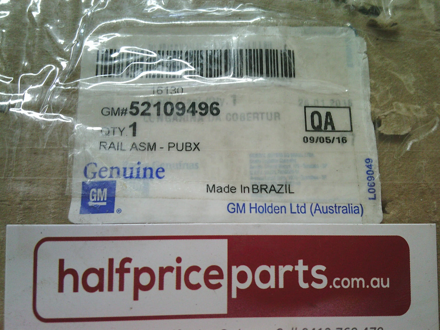 Holden RG Colorado Genuine Right Hand Side Tonneau Rail ONLY New Part