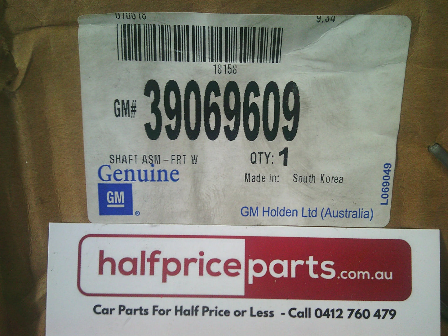 Holden JH Cruze Series II Genuine Left Hand Front Drive Shaft New Part