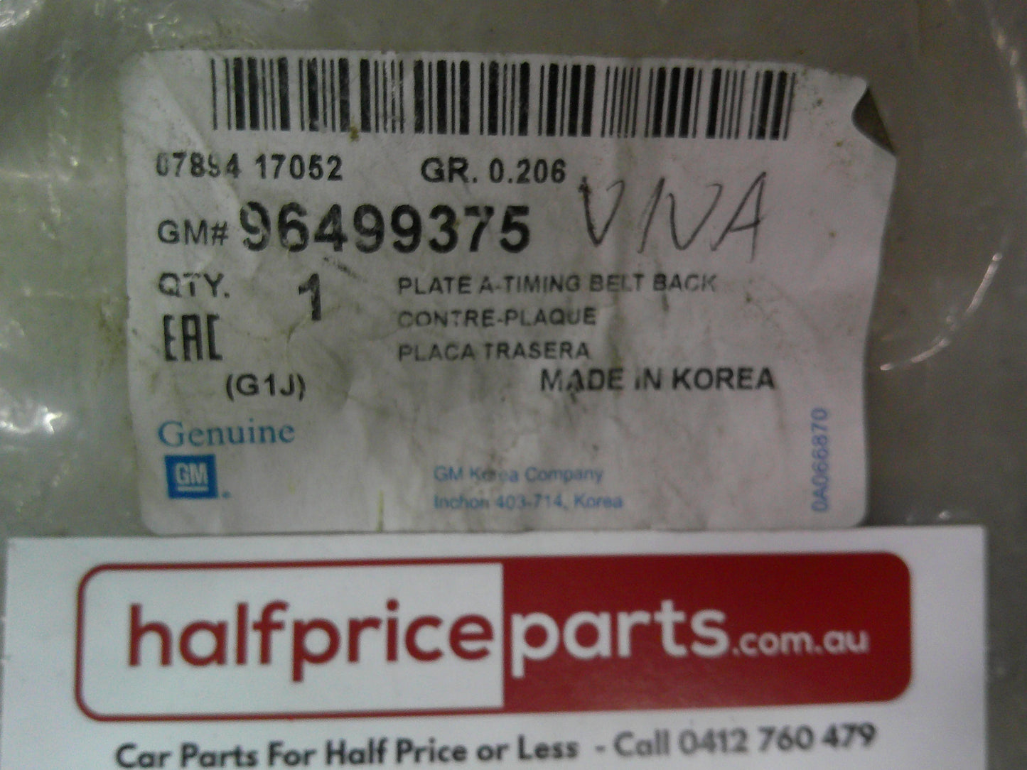 Holden JF Viva Genuine Timing Belt Cover New Part