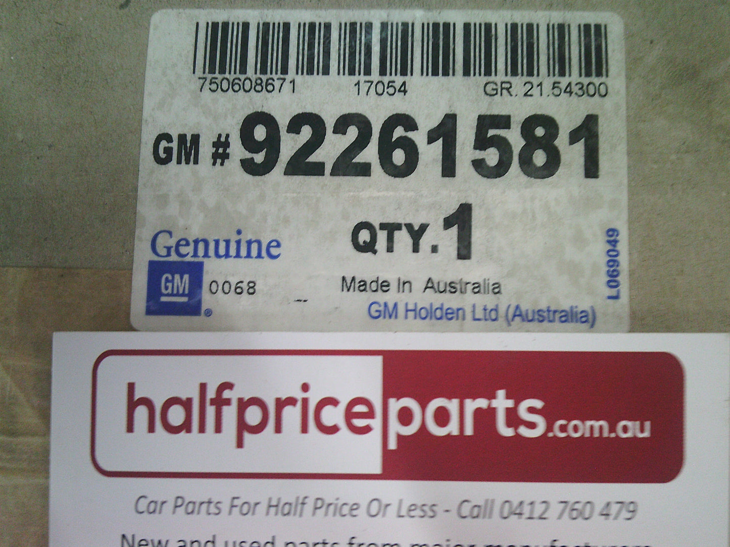 Holden JH Cruze Genuine Left Hand Lower Body Decal New Part