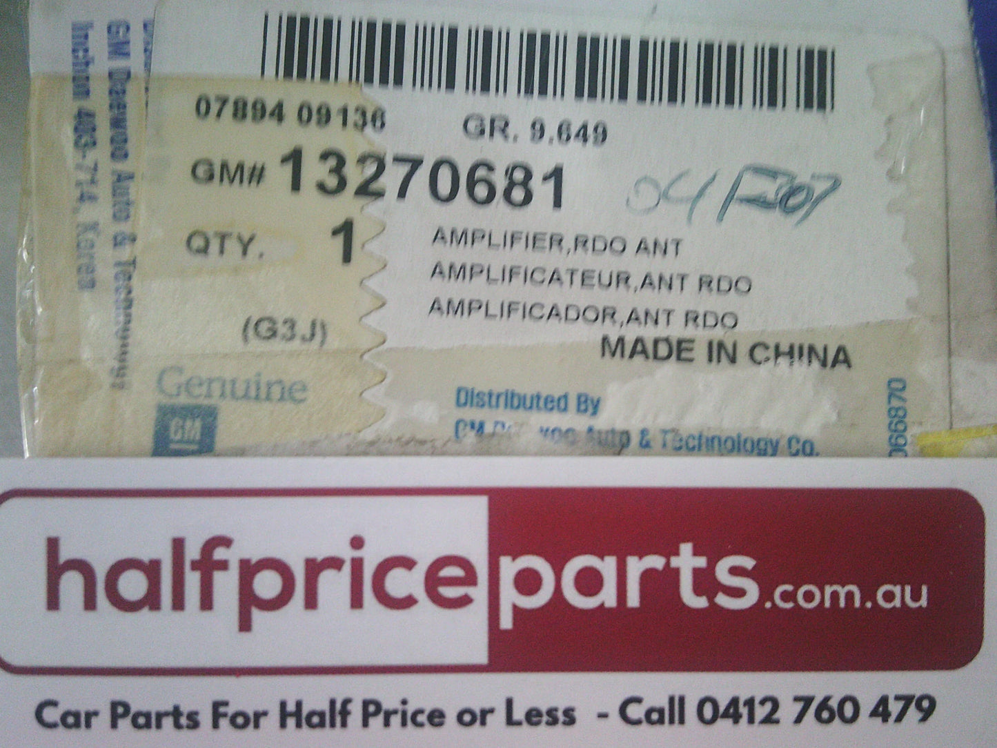 Holden BK Astra Genuine Rear Window Antenna Amplifier ZL New Part